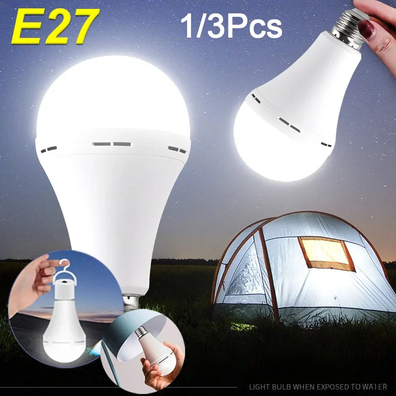 Power Outage Light - 1/3 szt. Żarówka akumulatorowa LED zewnętrzna