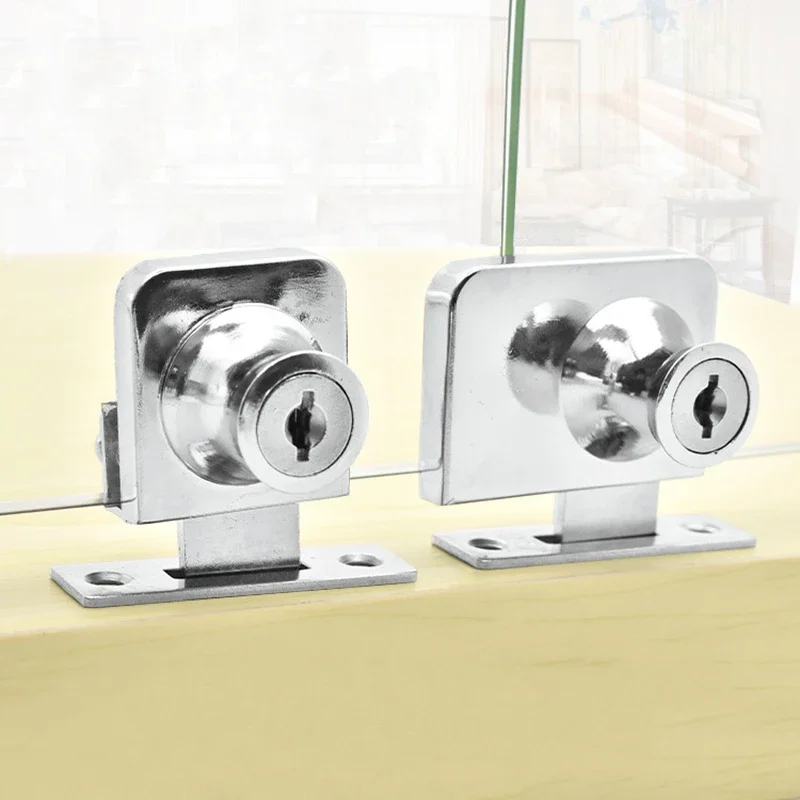 Window Lock Bar - Metalowy, pojedynczy, podwójny, obrotowy zamek szklany