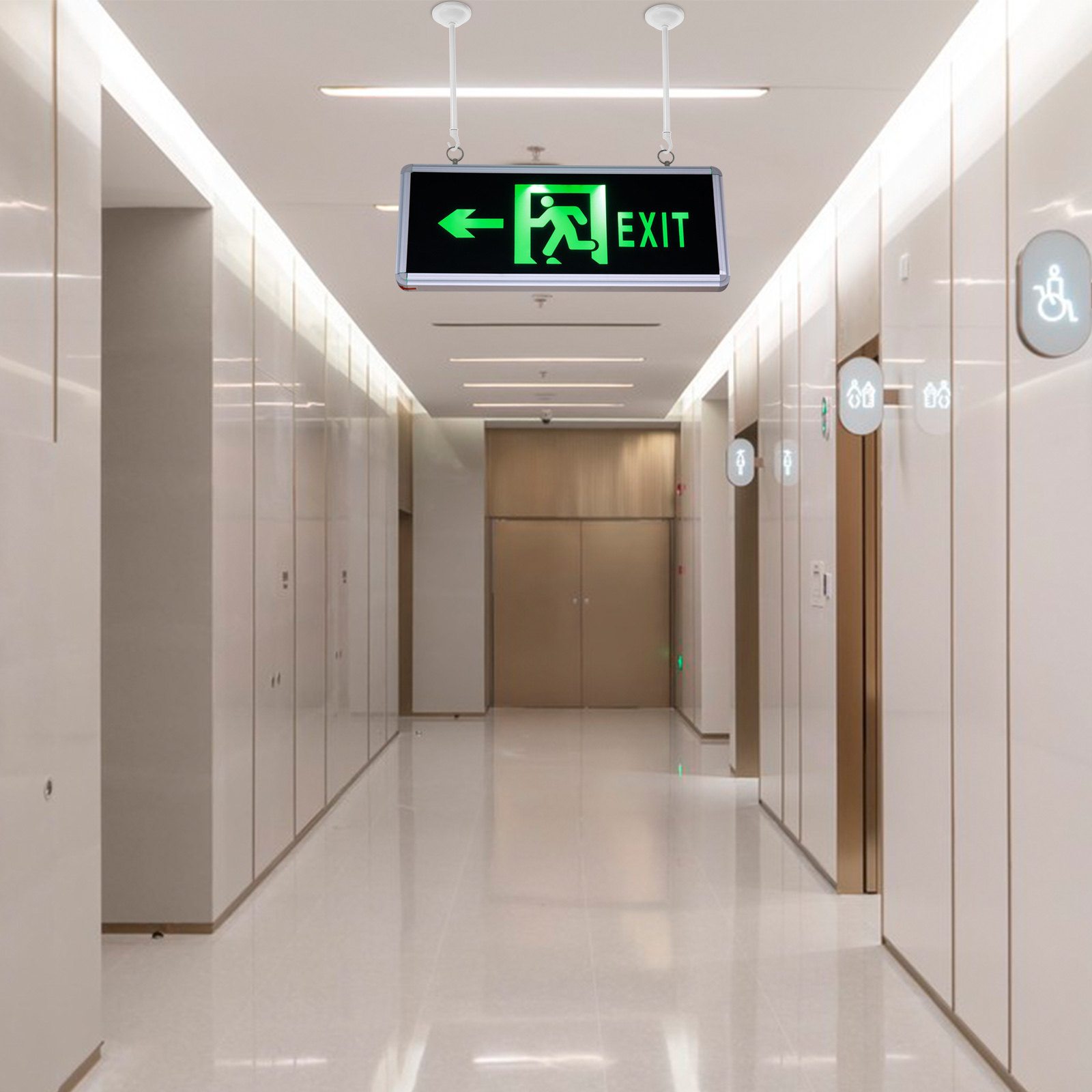 Emergency Exit Sign - 2 sztuki – pręty do zawieszenia