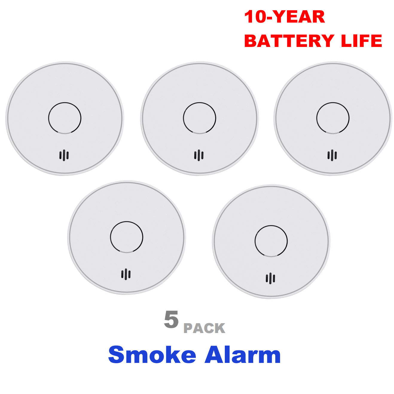 Smoke Detector Interconnected - Czujnik dymu dla domu, 10-letnia bateria
