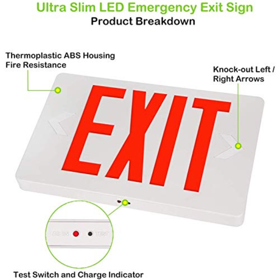 Ultra cienkie LED-owe znaki wy – Emergency Exit Sign recenzja i cena