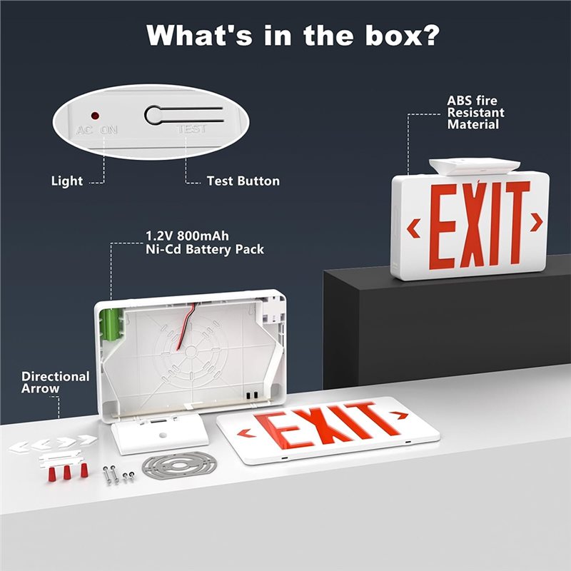 [NOŚNY PRODUKT! A25P] Czerwona – Emergency Exit Sign recenzja i cena
