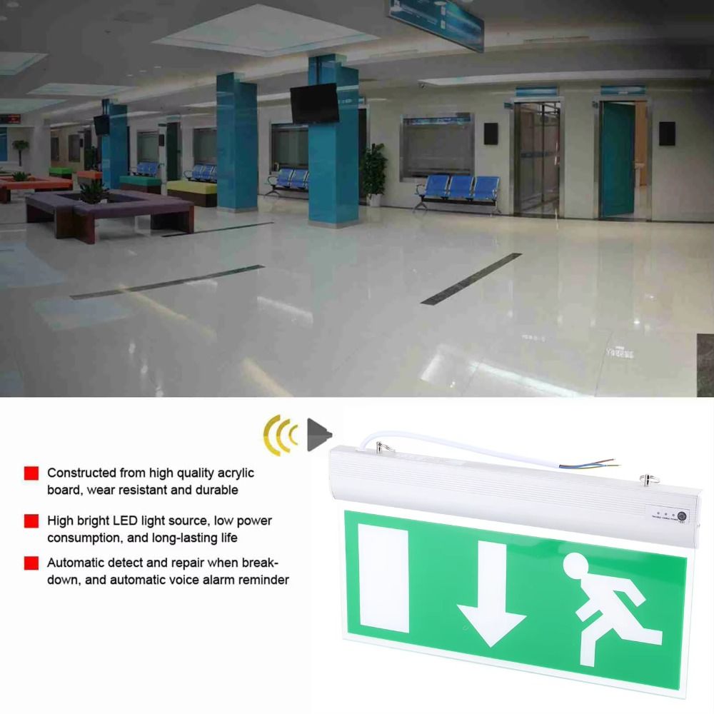Komercyjna lampa LED ostrzegaw – Emergency Exit Sign recenzja i cena