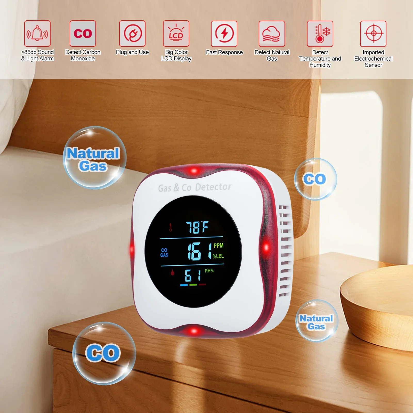Detektor 4 w 1: czujnik tlenku – Co Detector Plug recenzja i cena